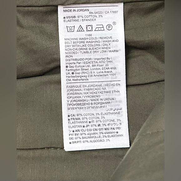 Banana Republic Womens 8 Cruz Pleated Wide Leg Chino Pants Olive Green Belted - Picture 15 of 16